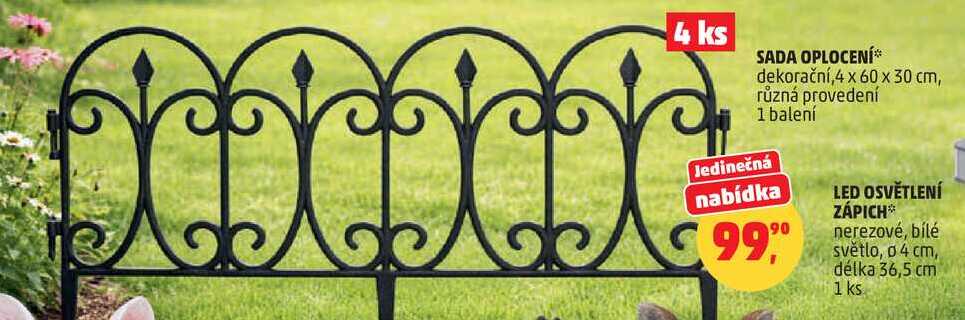 SADA OPLOCENÍ dekorační, 4 x 60 x 30 cm, různá provedení, 1 balení   