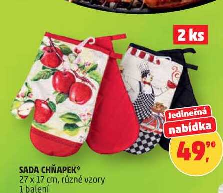 SADA CHŇAPEK 27 x 17 cm, různé vzory, 1 balení