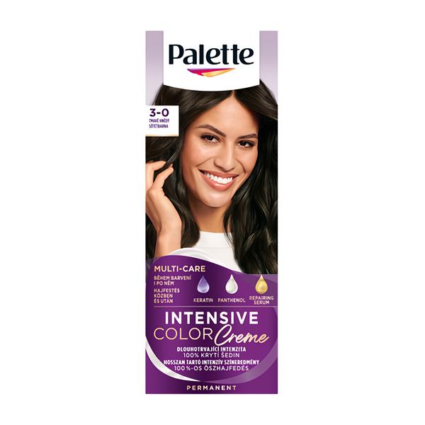 Schwarzkopf Palette Intensive Color Creme permanentní barva na vlasy 3-0 Tmavě hnědý