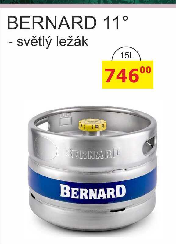 BERNARD 11° - světlý ležák 15L 