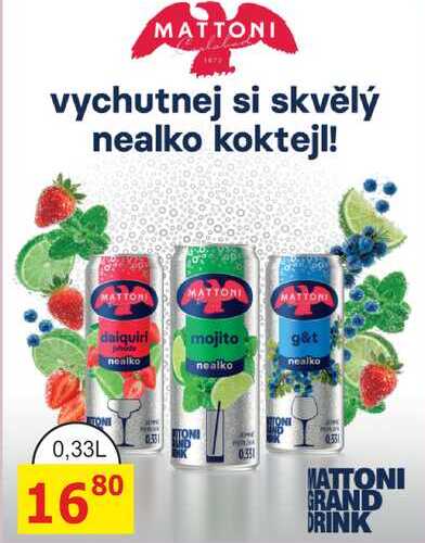 MATTONI nealko koktejl 0,33L plech