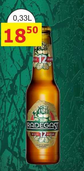 Radegast Ryze Hořká 12, světlý ležák 0,33l