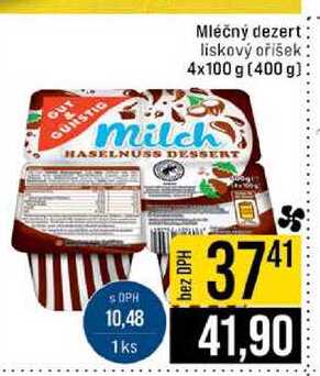 Mléčný dezert liskový oříšek 4x100 g 400 g