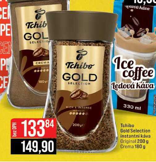 Tchibo Gold Selection instantní káva Original 200 g Crema 180 g 
