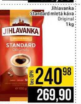 Jihlavanka Standard mletá káva Original 1kg 