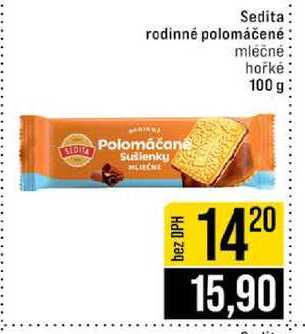 Sedita rodinné polomáčené mléčné hořké 100 g