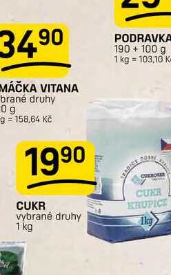 CUKR vybrané druhy 1 kg 