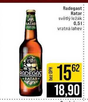 Radegast Ratar světlý ležák 0,5l