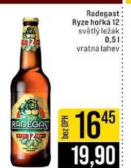 Radegast Ryze hořká 12 světlý ležák 0,5l