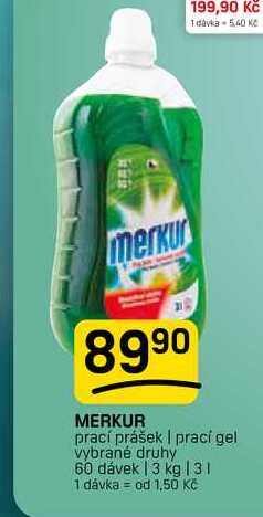 MERKUR prací prášek | prací gel vybrané druhy 60 dávek 