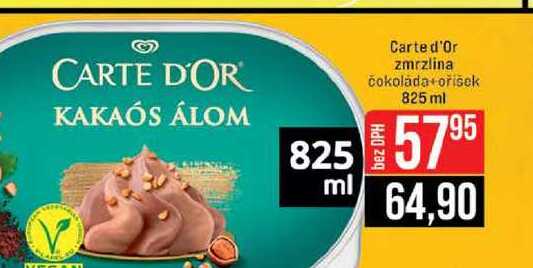 Carte d'Or zmrzlina čokoláda oříšek 825 ml 