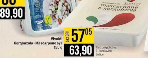 Vivaldi Gorgonzola+Mascarpone sýr 150 g 