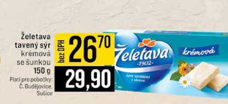 Želetava tavený sýr krémová se šunkou 150 g 