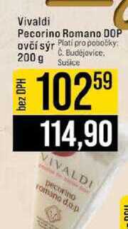 Vivaldi Pecorino Romano DOP ovčí sýr 200 g 