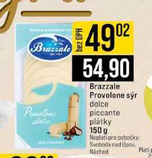 Brazzale Provolone sýr dolce piccante plátky 150 g