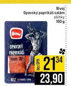 Bivoj Opavský paprikáš salám plátky 100 g