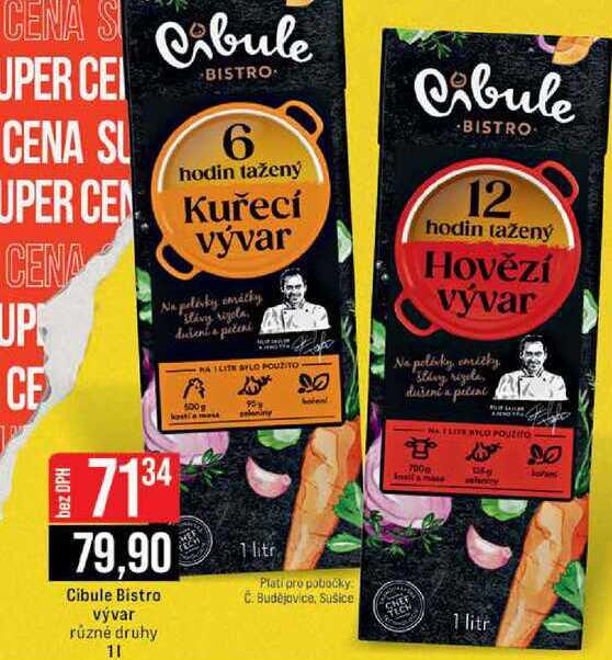 Cibule Bistro vývar různé druhy 1l