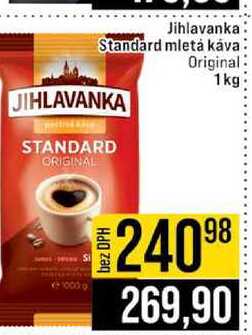 Jihlavanka Standard mletá káva Original 1kg