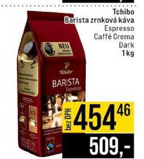 Tchibo Barista zrnková káva Espresso Caffé Crema Dark 1kg 