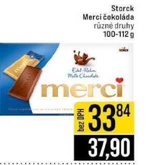 Storck Merci čokoláda různé druhy 100-112 g 