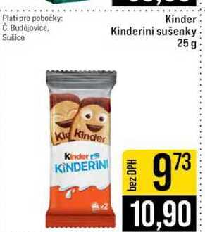 Kinder Kinderini sušenky 25 g v akci