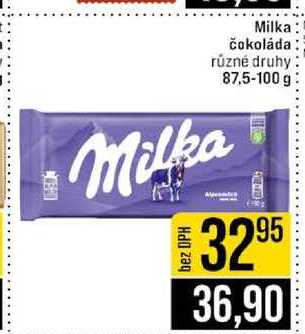 Milka čokoláda různé druhy 87,5-100 g 