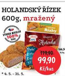 HOLANDSKÝ ŘÍZEK 600g, mražený 