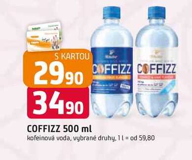 COFFIZZ kofeinová voda, vybrané druhy 500ml