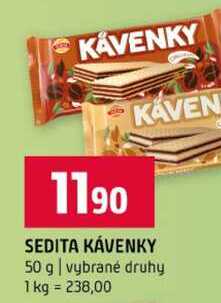 SEDITA KÁVENKY 50 g vybrané druhy 