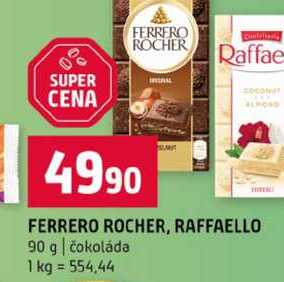 FERRERO ROCHER, RAFFAELLO 90 g čokoláda 