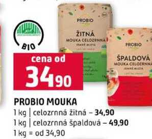 PROBIO MOUKA CELOZENHA ŽITNÁ ŠPALDOVÁ MOUKA 1kg