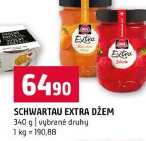 SCHWARTAU EXTRA DŽEM 340 g vybrané druhy 