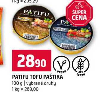 PATIFU TOFU PAŠTIKA 100 g vybrané druhy 