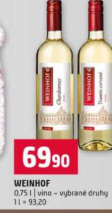 WEINHOF 0,75l vino vybrané druhy