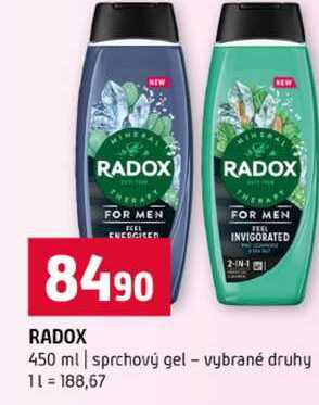RADOX 450 ml sprchový gel vybrané druhy 