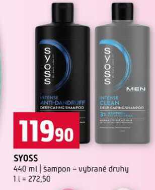 SYOSS 440 ml šampon vybrané druhy 