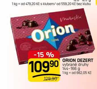 ORION DEZERT vybrané druhy 144-166 g
