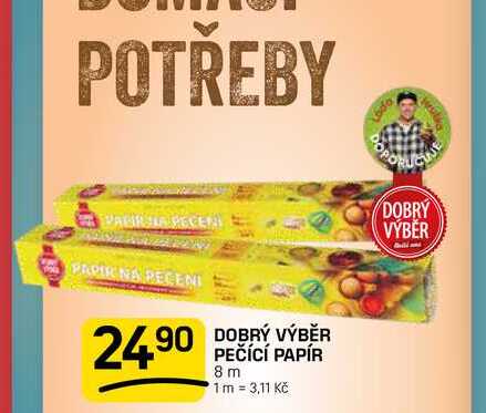 DOBRÝ VÝBĚR PEČÍCÍ PAPÍR 8 m