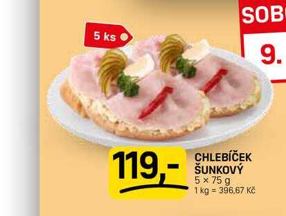 CHLEBÍČEK ŠUNKOVÝ 5 x 75 g