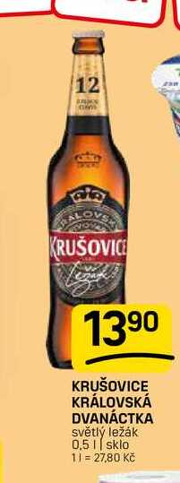 KRUŠOVICE KRÁLOVSKÁ DVANÁCTKA světlý ležák 0,5l