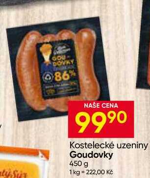 Kostelecké uzeniny Goudovky 450 g 