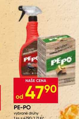 PE-PO vybrané druhy 