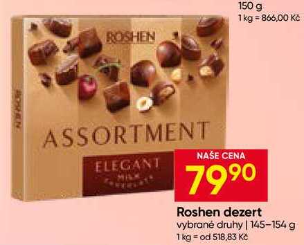 Roshen dezert vybrané druhy 145-154 g