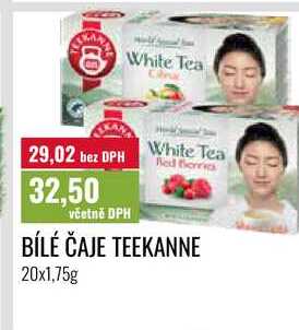 BÍLÉ ČAJE TEEKANNE 20x1,75g 