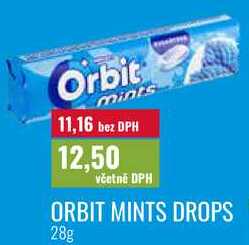 ORBIT MINTS DROPS 28g 