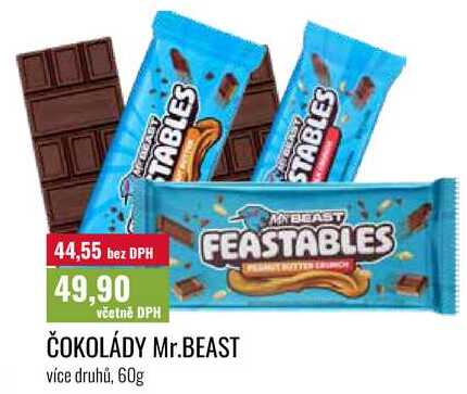 ČOKOLÁDY Mr.BEAST 60g 