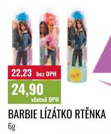 BARBIE LÍZÁTKO RTĚNKA 6g 