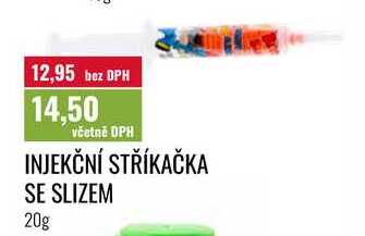 INJEKČNÍ STŘÍKAČKA SE SLIZEM 20g 