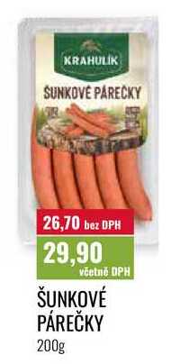 ŠUNKOVÉ PÁREČKY 200g 