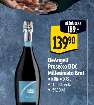   DeAngeli Prosecco DOC Millesimato Brut 0,75 l